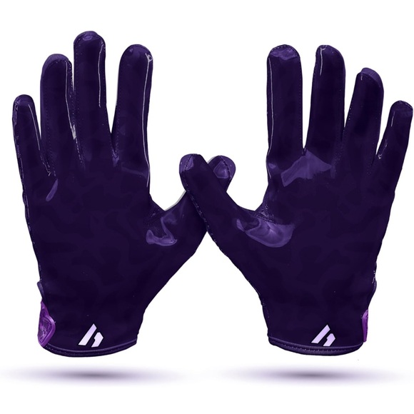 Repsters RPG1 Football Gloves - Adult Size Medium in Eggplant - Picture 6 of 13